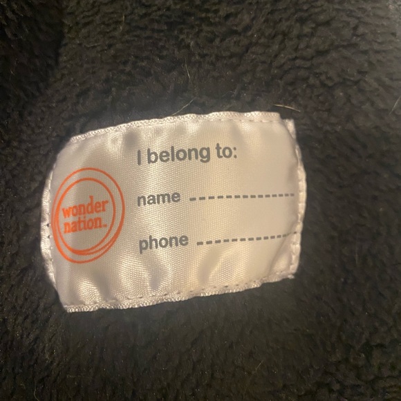 NWT- WONDER NATION Faux Sherpa Hoodie Jacket in Black Size Large (10/12) Husky - Picture 4 of 7